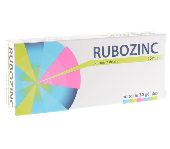 Rubozinc 15mg gélule - boîte de 30 gélules