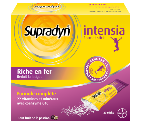 Supradyn Intensia Vitamines, Minéraux et Fer 20 sticks Réduit la fatigue - image 1