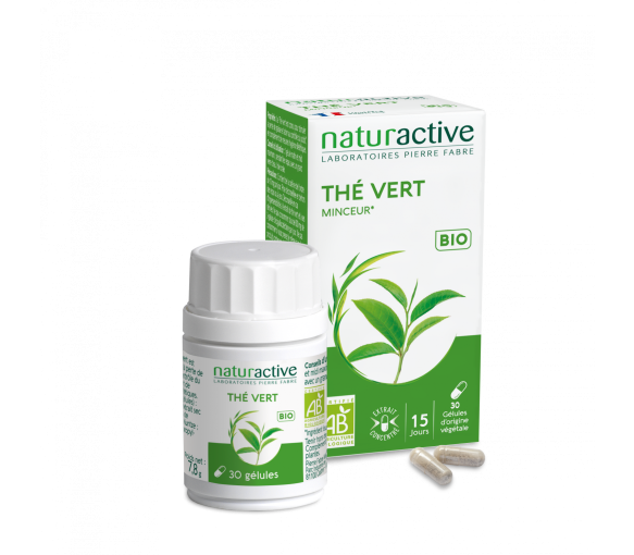 Thé vert minceur bio Naturactive - boite de 30 gélules - image 1