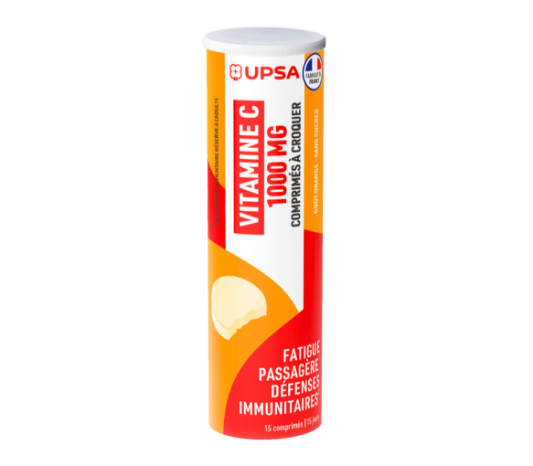 Vitamine C 1000mg Upsa - boite de 15 comprimés à croquer