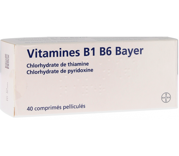 Vitamine B1 B6 Bayer - 40 comprimés pelliculés - image 1