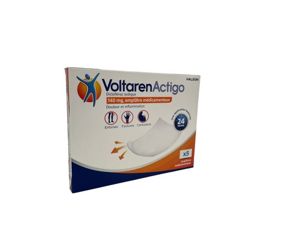 VoltarenActigo 140mg - boîte de 5 emplâtres médicamenteux - image 1