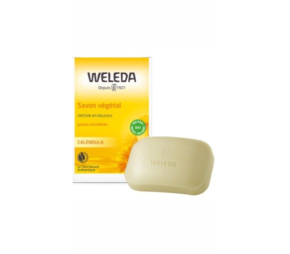 Savon végétal au calendula Weleda - 1 pain de 100g - image 1