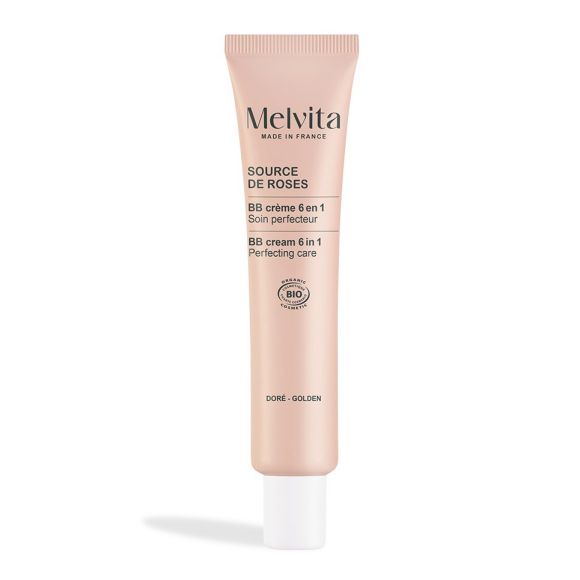 Source de Roses BB crème 6en1 bio teinte doré Melvita - tube de 40ml