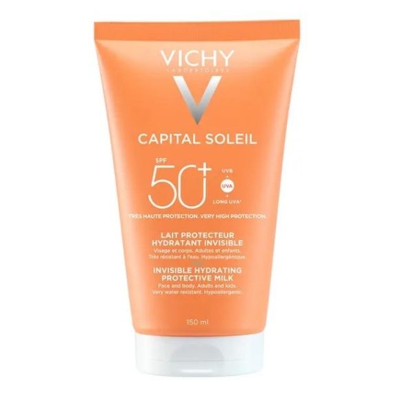 Capital Soleil Lait protecteur hydratant invisible SPF50+ Vichy - tube de 150ml