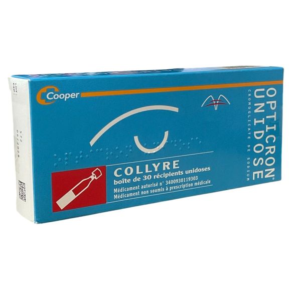 Opticron unidose collyre cromoglicate de sodium - boîte de 30 unidoses