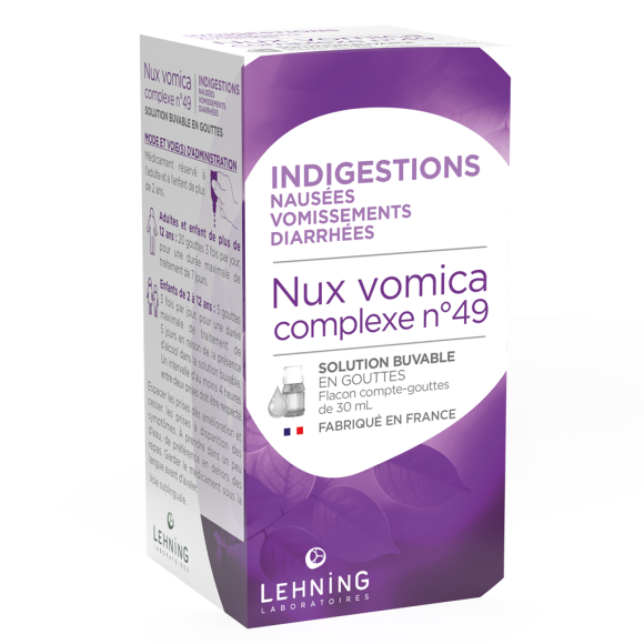 Nux Vomica complexe n°49 Lehning - flacon compte-gouttes de 30ml