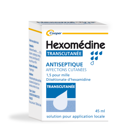 Hexomedine transcutanée 1,5/1000 solution pour application locale - flacon de 45 ml
