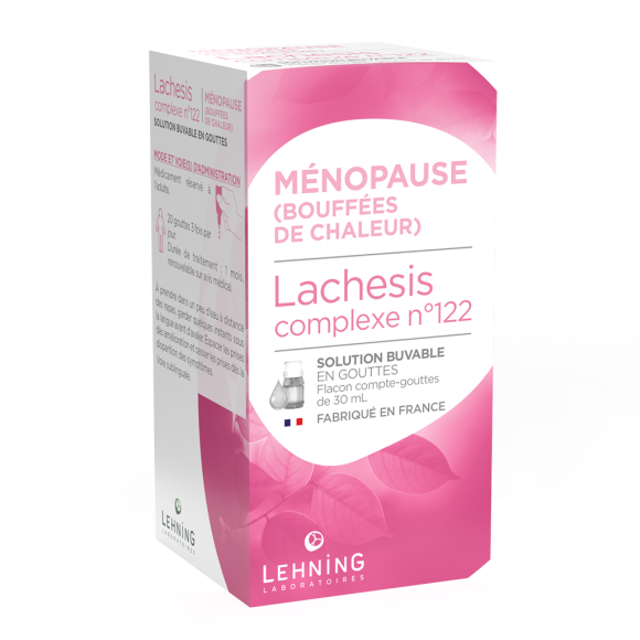 Lachesis complexe n°122 ménopause Lehning - flacon compte-gouttes de 30ml
