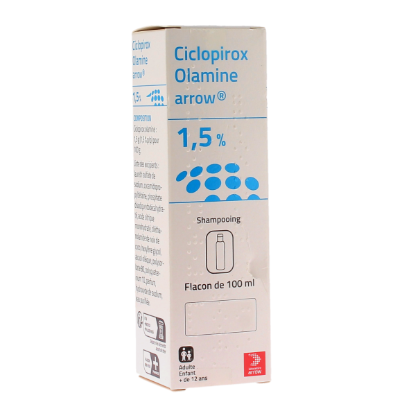 Ciclopirox olamine arrow 1,5% shampooing - flacon de 100ml