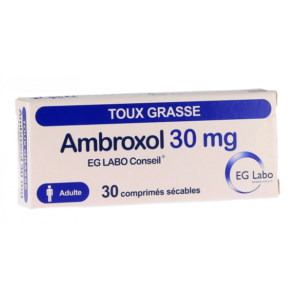 Ambroxol 30mg EG Labo - boîte de 30 comprimés
