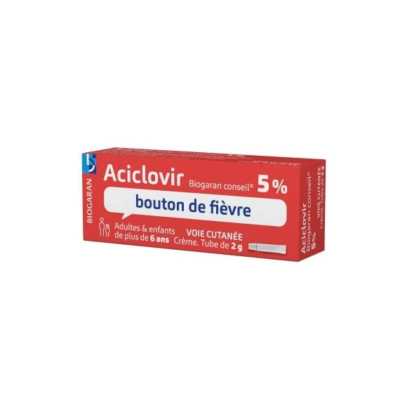Aciclovir Biogaran conseil 5% crème - tube de 2 g