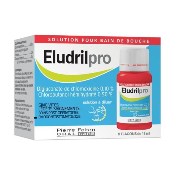 Eludril Pro solution pour bain de bouche - flacon de 15ml