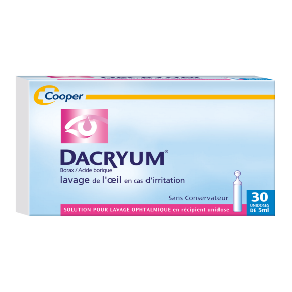 Dacryum solution pour lavage ophtalmique - 30 récipients unidoses