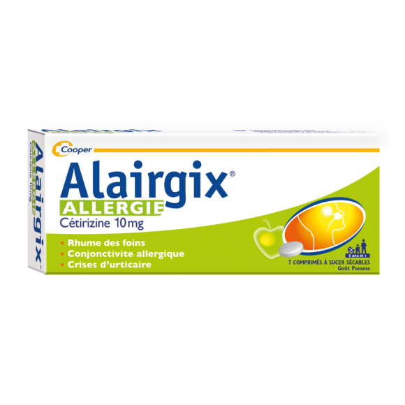 Alairgix Cétirizine 10mg - 7 comprimés à sucer