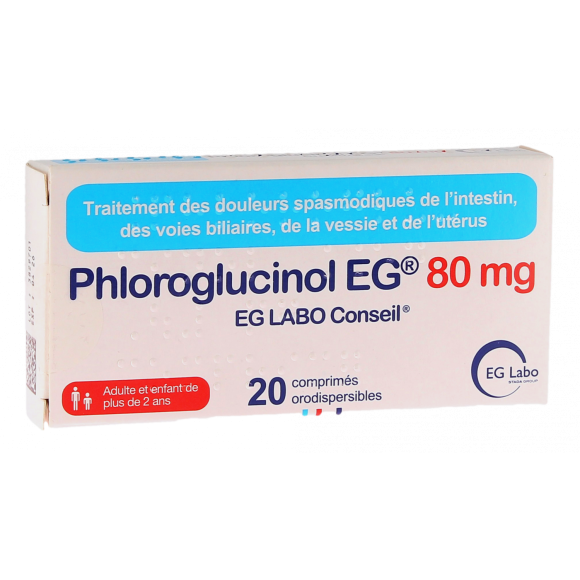 Phloroglucinol 80mg EGLabo - boîte de 20 comprimés orodispersibles