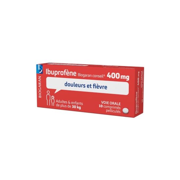 Ibuprofène Biogaran Conseil 400mg - 10 comprimés pelliculés