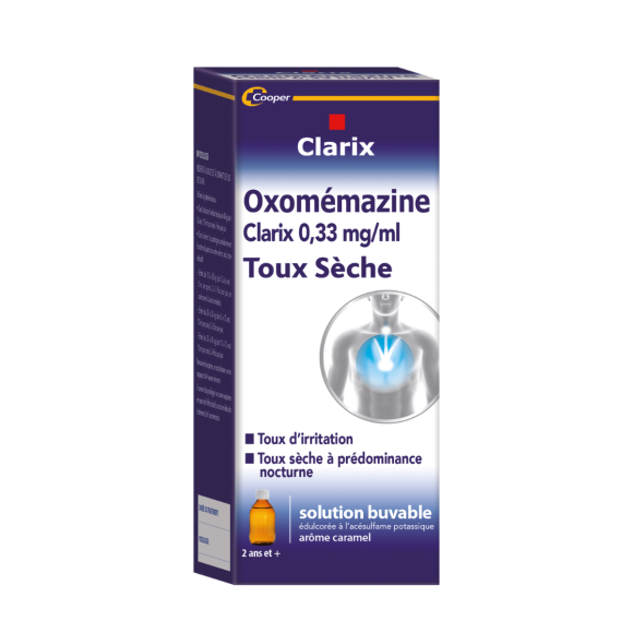Oxomémazine Cooper 0,33 mg/ml Toux sèche - flacon de 150 ml