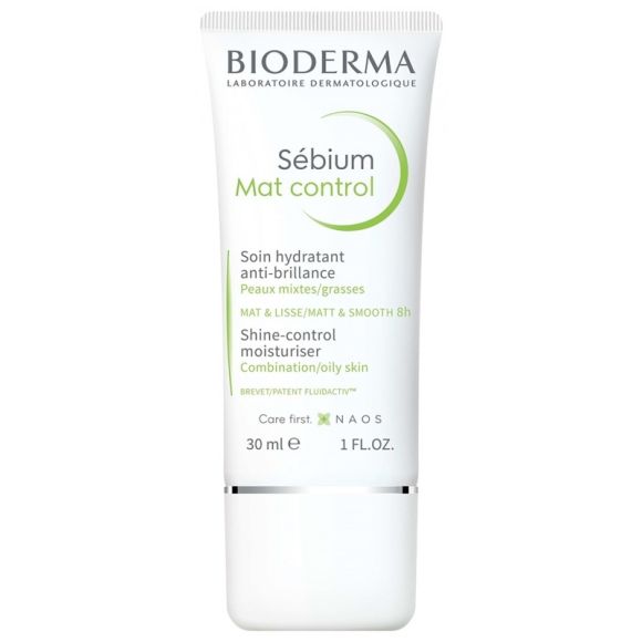 Sébium mat control soin hydratant anti-brillance Bioderma - tube de 30 ml