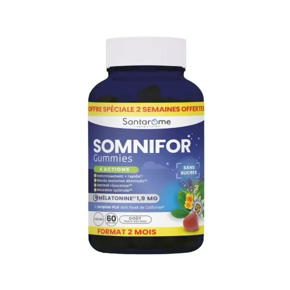 Somnifor gummies  Santarome - pot de 60 gummies 