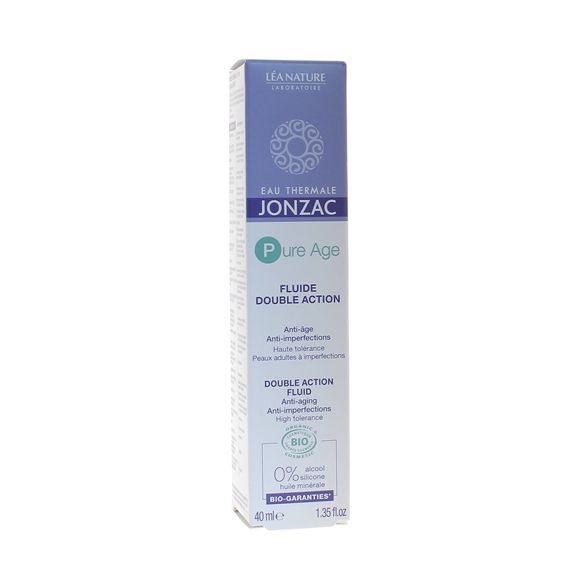 Pure Age Fluide double action anti-âge/anti-imperfections bio Eau thermale Jonzac - tube de 40ml