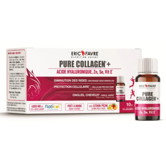Pure Collagen+ Eric Favre - boîte de 10 shots de 15ml