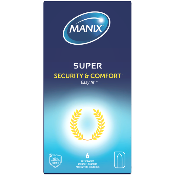 Préservatifs Super Manix - boîte de 6 préservatifs
