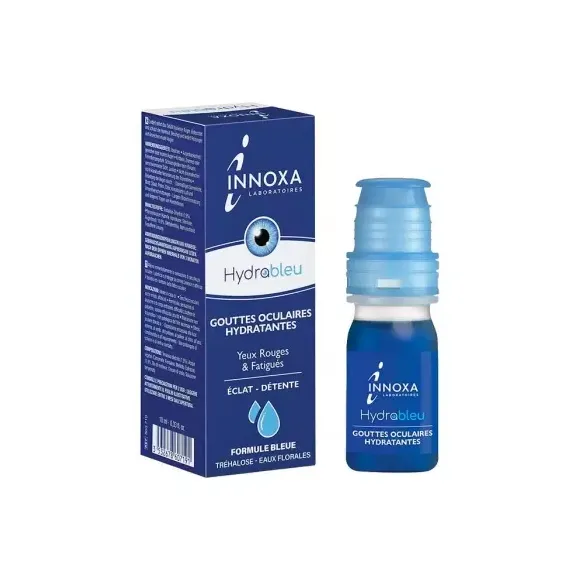 Hydrableu Gouttes oculaires hydratantes yeux rouges et fatigués formule bleue Innoxa - flacon de 10ml