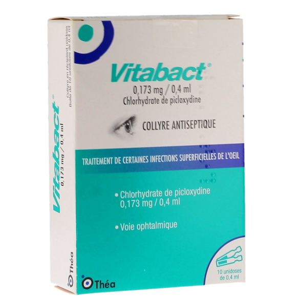Vitabact 0,173mg/0,4ml collyre en récipient unidose - boite de 10 récipients unidoses