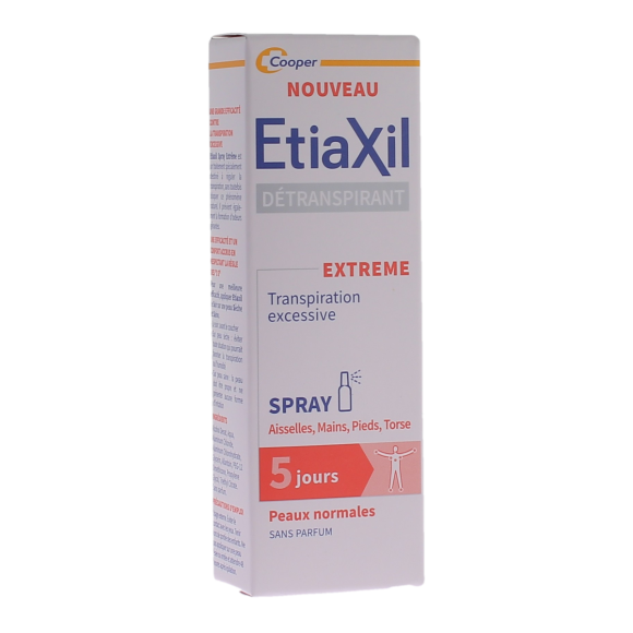 Etiaxil détranspirant extrème 5 jours multizones Cooper - spray de 30ml