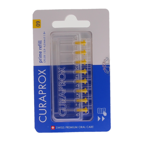 Recharge brossettes interdentaires prime refill taille 09 Curaprox - boite de 8 recharges
