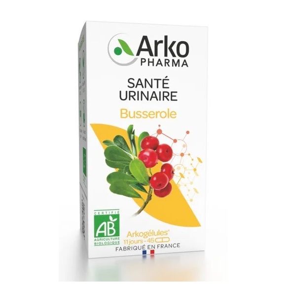 Arkogélules santé urinaire busserole bio Arkopharma - boite de 45 gélules
