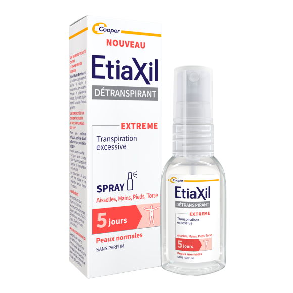 Etiaxil détranspirant extrème 5 jours multizones Cooper - spray de 30ml