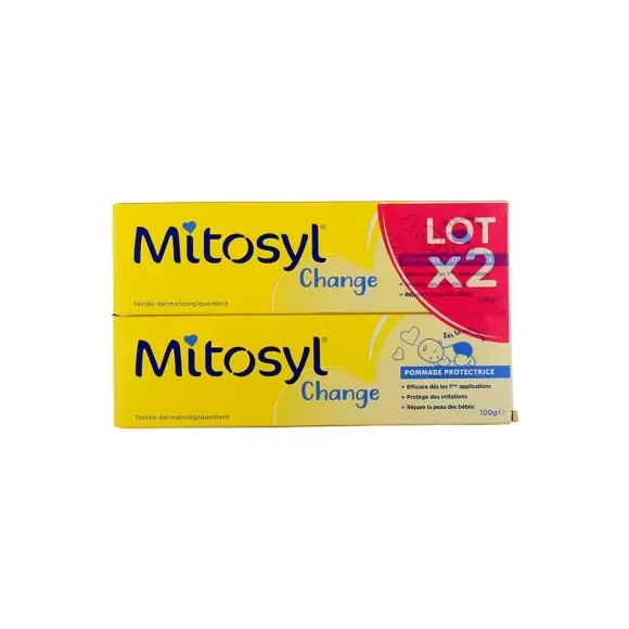 Pommade protectrice de change bébé Mitosyl - lot de 2 tubes de 100g
