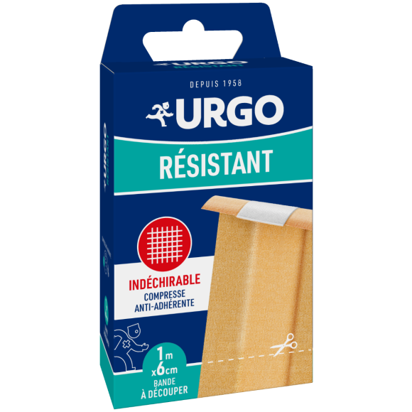 Bande à découper en tissu résistant Urgo - 1 bande à découper de 1m x 6cm