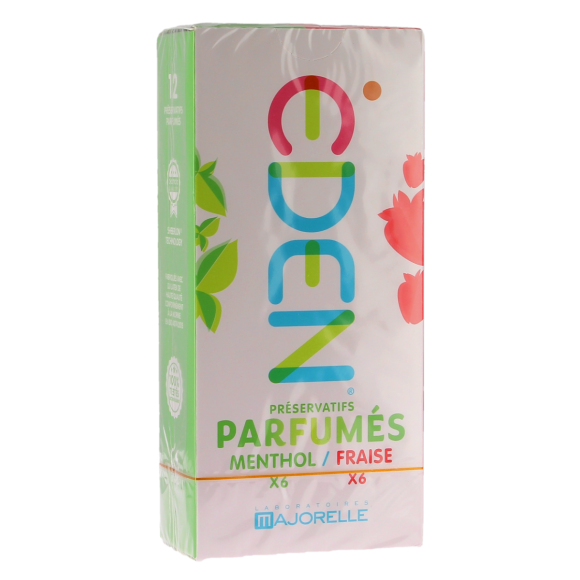 Eden préservatifs menthol / fraise Majorelle - boite de 12 préservatifs 