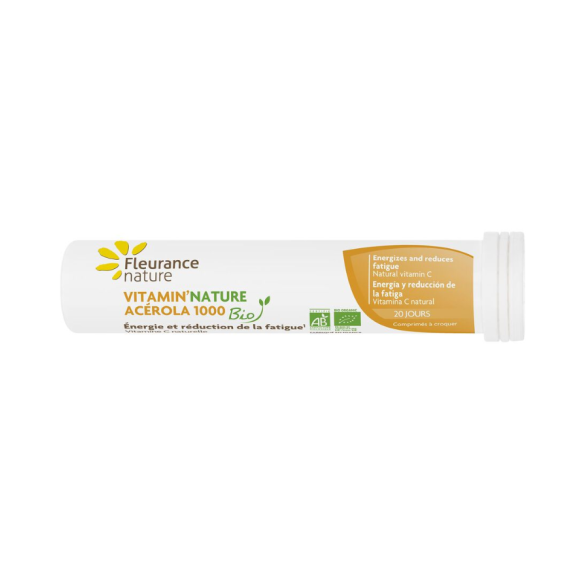 Vitamin'nature acérola 1000 BIO Fleurance Nature - tube de 20 comprimés 