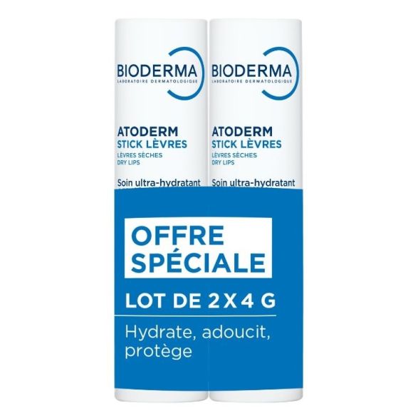 Atoderm Stick lèvres ultra-hydratant Bioderma - lot de 2 sticks de 4g