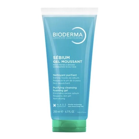 Sébium gel moussant nettoyant purifiant Bioderma - tube de 200ml