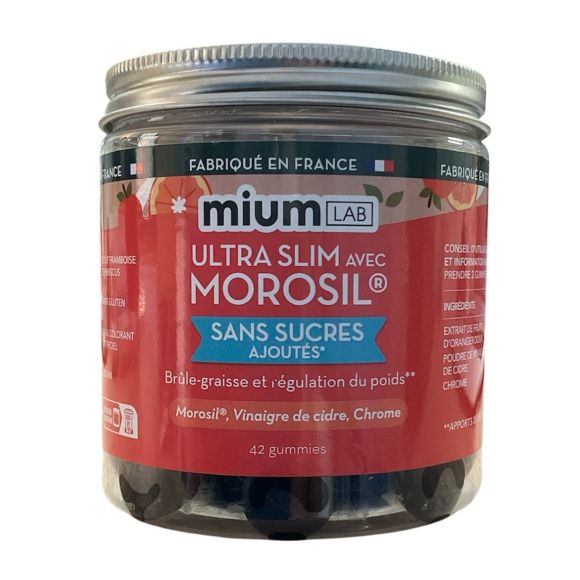Ultra slim avec morosil sans sucres ajoutés Mium Lab - pot de 42 gummies
