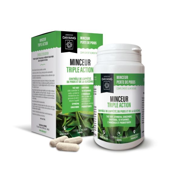 Minceur triple action Dayang - boîte de 90 gélules végétales