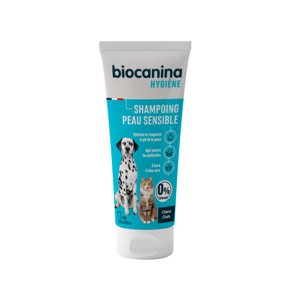 Shampoing peau sensible chien et chat Biocanina - tube de 200 ml