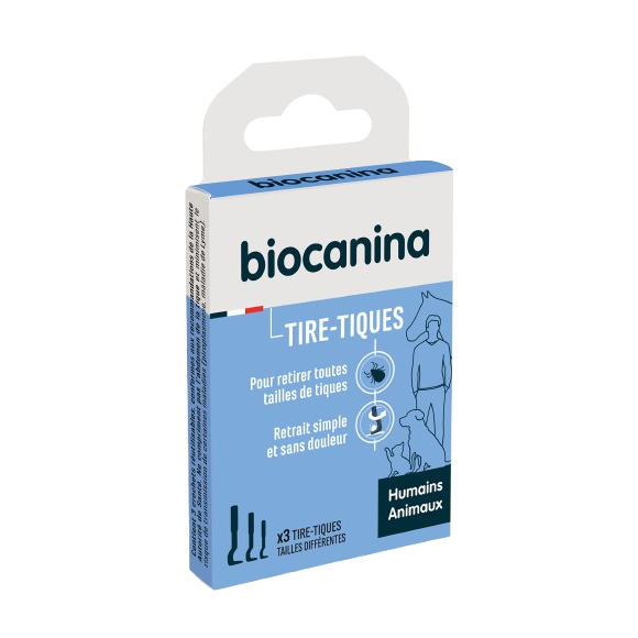Tire-tiques humains et animaux 3 tailles différentes Biocanina - boite de 3 tire-tiques