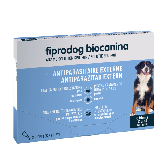 Fiprodog Spot-on 402 mg Biocanina très grands chiens 40-60 kg - 3 pipettes