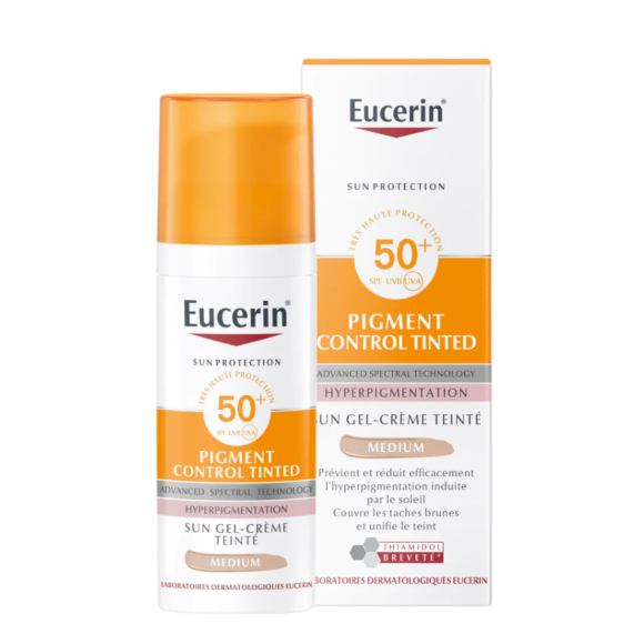 Sun Pigment Control Gel-crème teinté SPF 50+ Eucerin - flacon-pompe de 50ml