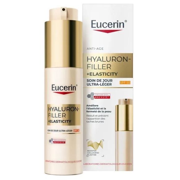 Hyaluron Filler + Elasticity  Soin de jour ultra-léger SPF50 Eucerin - flacon-pompe de 50ml