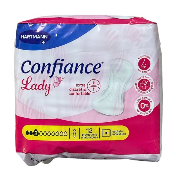 Confiance Lady Protections anatomiques absorption 3 Hartmann - 12 protections anatomiques