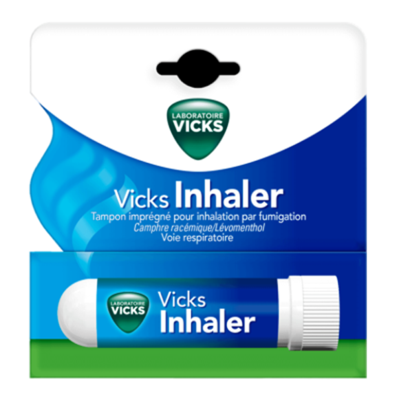 Vicks inhaler tampon imprégné pour inhalation par fumigation - boîte de 1 tampon