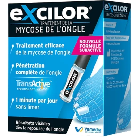 Mycose de l'ongle Excilor - flacon de 3,3 ml