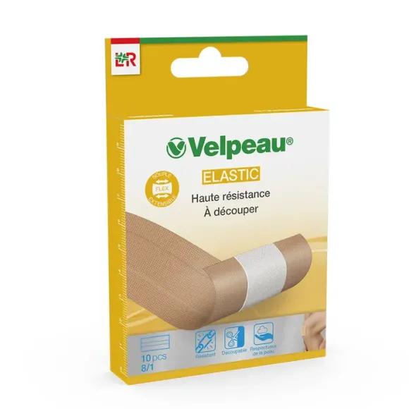 Elastic pansements bandes découpables Velpeau - boite de 10 pansements 8x10cm